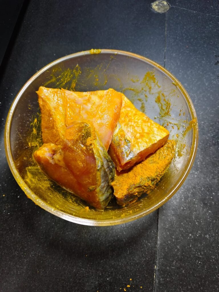 katla macher masala fry marinated fish
